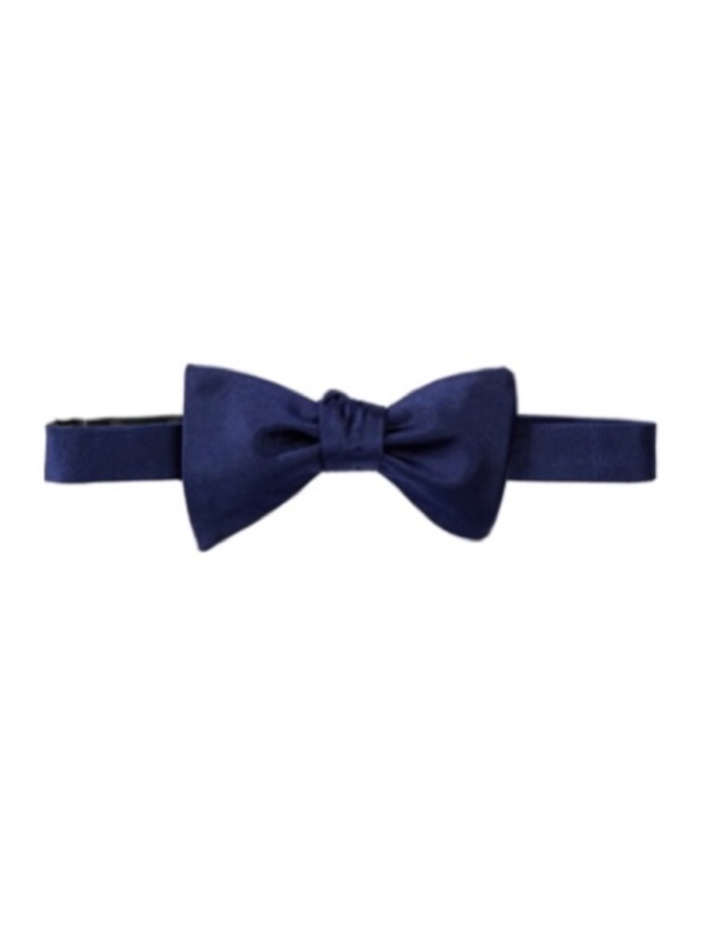 NWT Nordstrom Navy Blue Satin Self-Tie Bow Tie Adjustable Formal Tuxedo